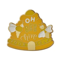 Oh Bee Hive Enamel Pin
