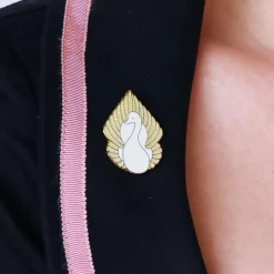 On White Wings Enamel Pin