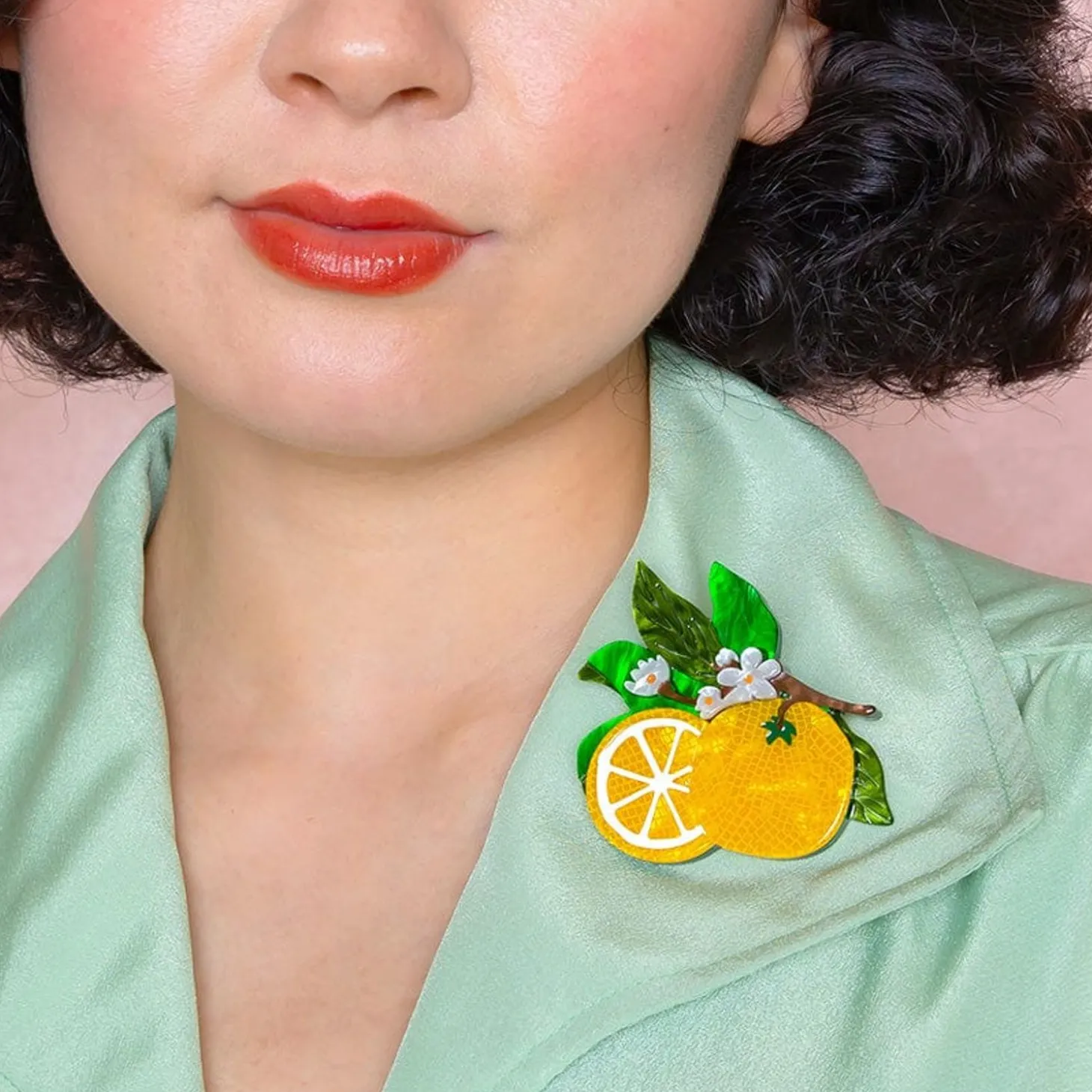 Orange Crush Brooch