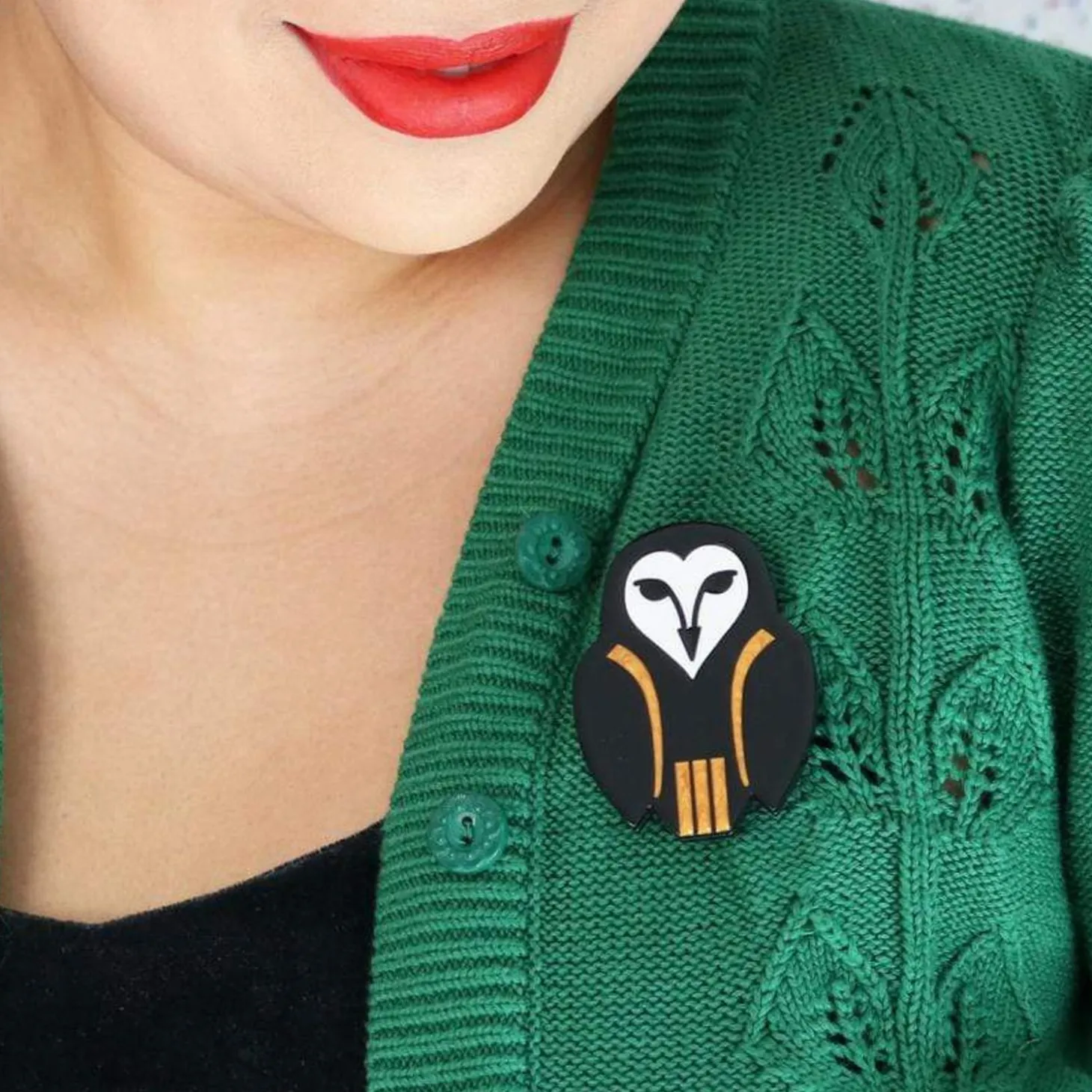 Owl Ornamental Brooch