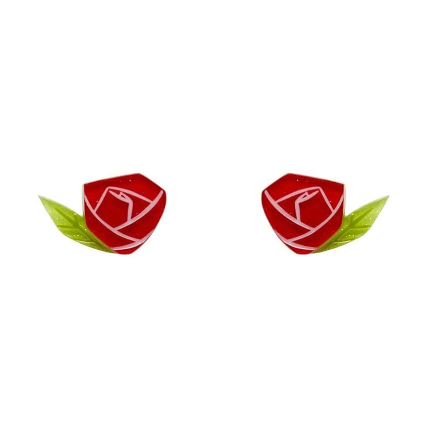 Painted Rose Earrings