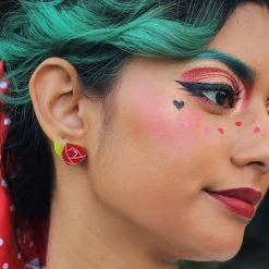 Painted Rose Earrings