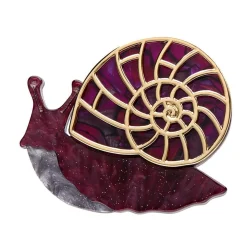 Painted Shell Brooch