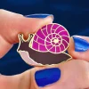 Painted Shell Enamel Pin