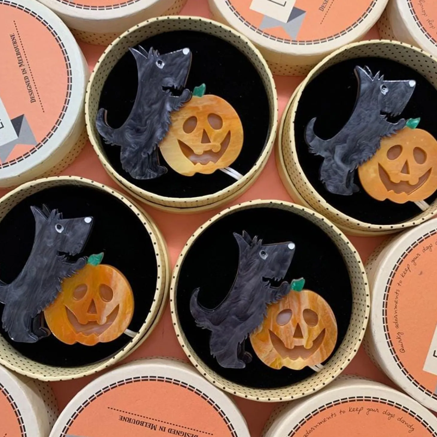 Patch The Pumpkin Pup Brooch