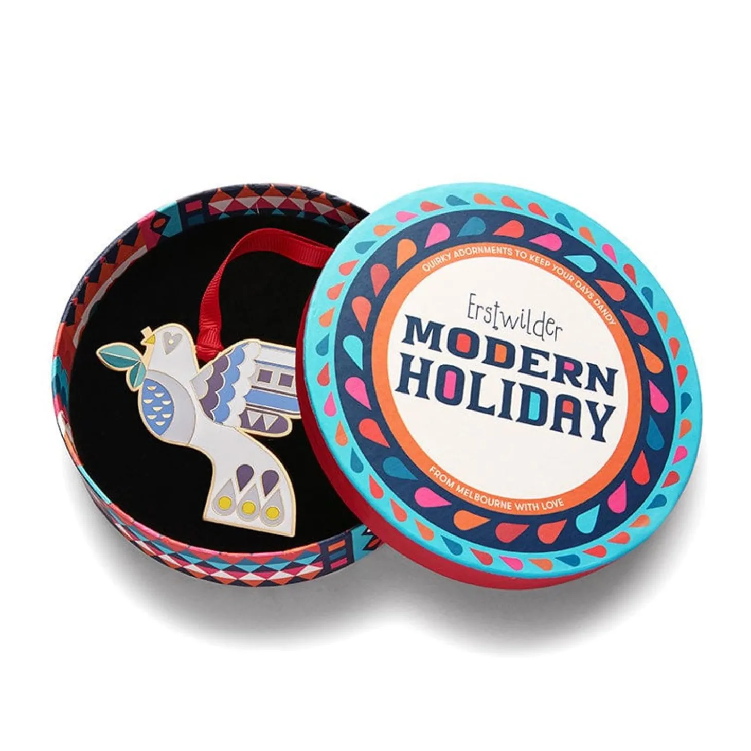 Peace & Love Enamel Tree Ornament