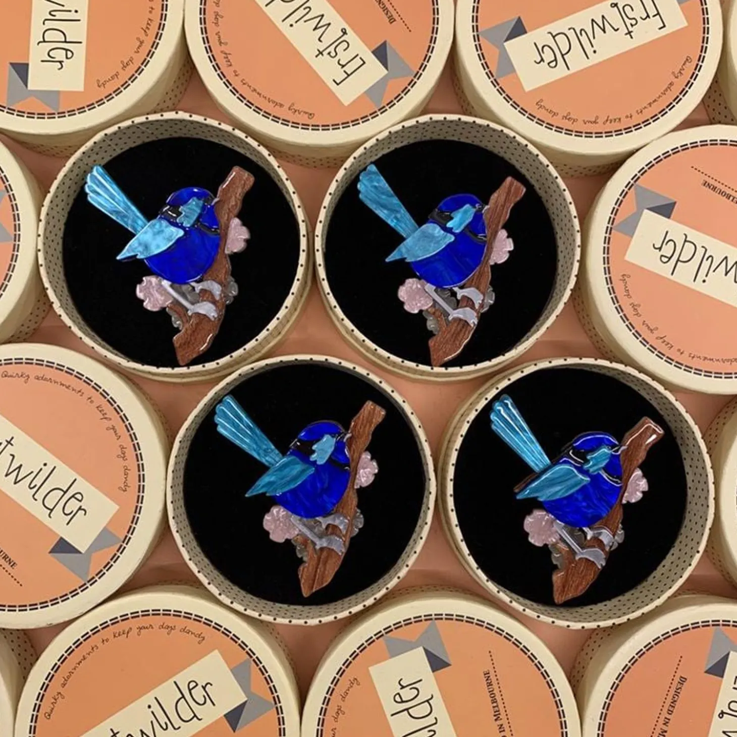 Phoebe The Fairy Wren Brooch