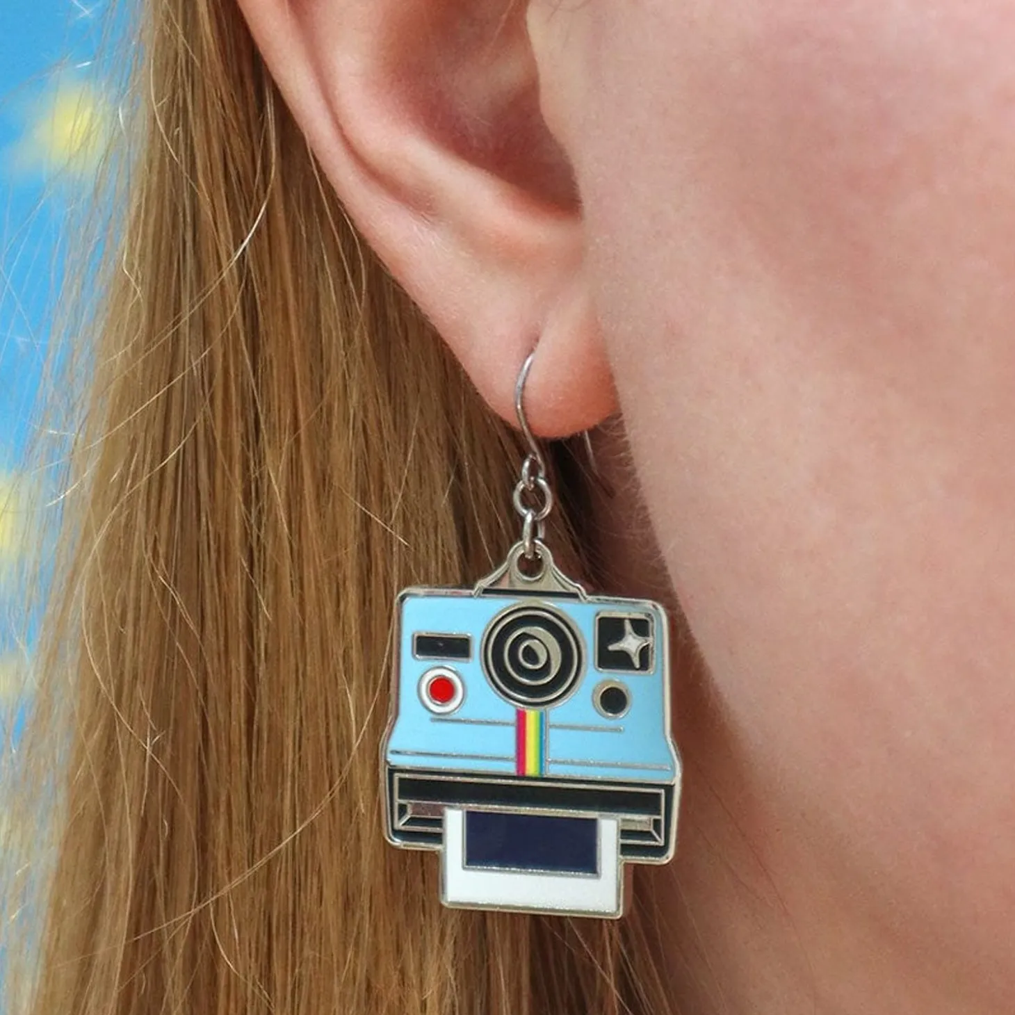 Picture Of Us Enamel Drop Earrings