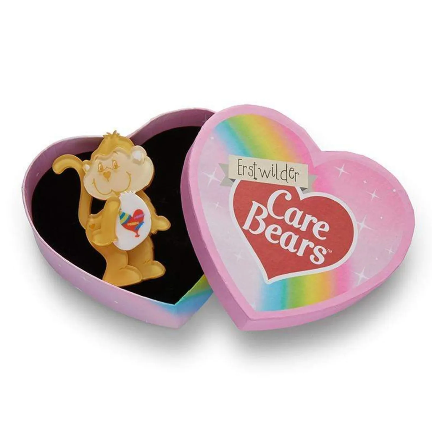 Playful Heart Monkey Brooch