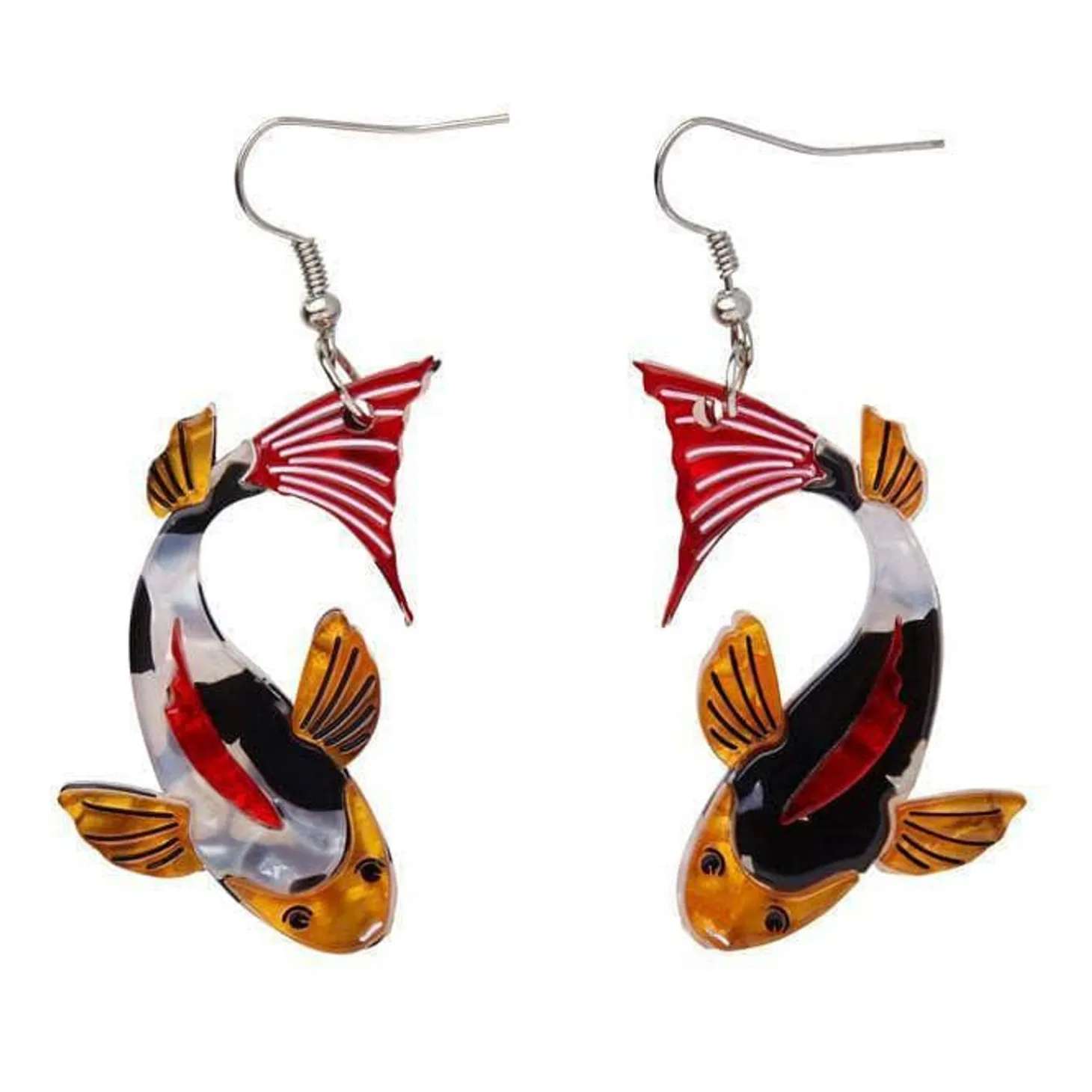 Playing Koi Earrings