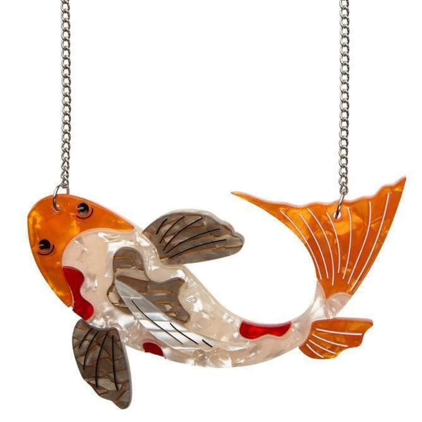 Playing Koi Necklace