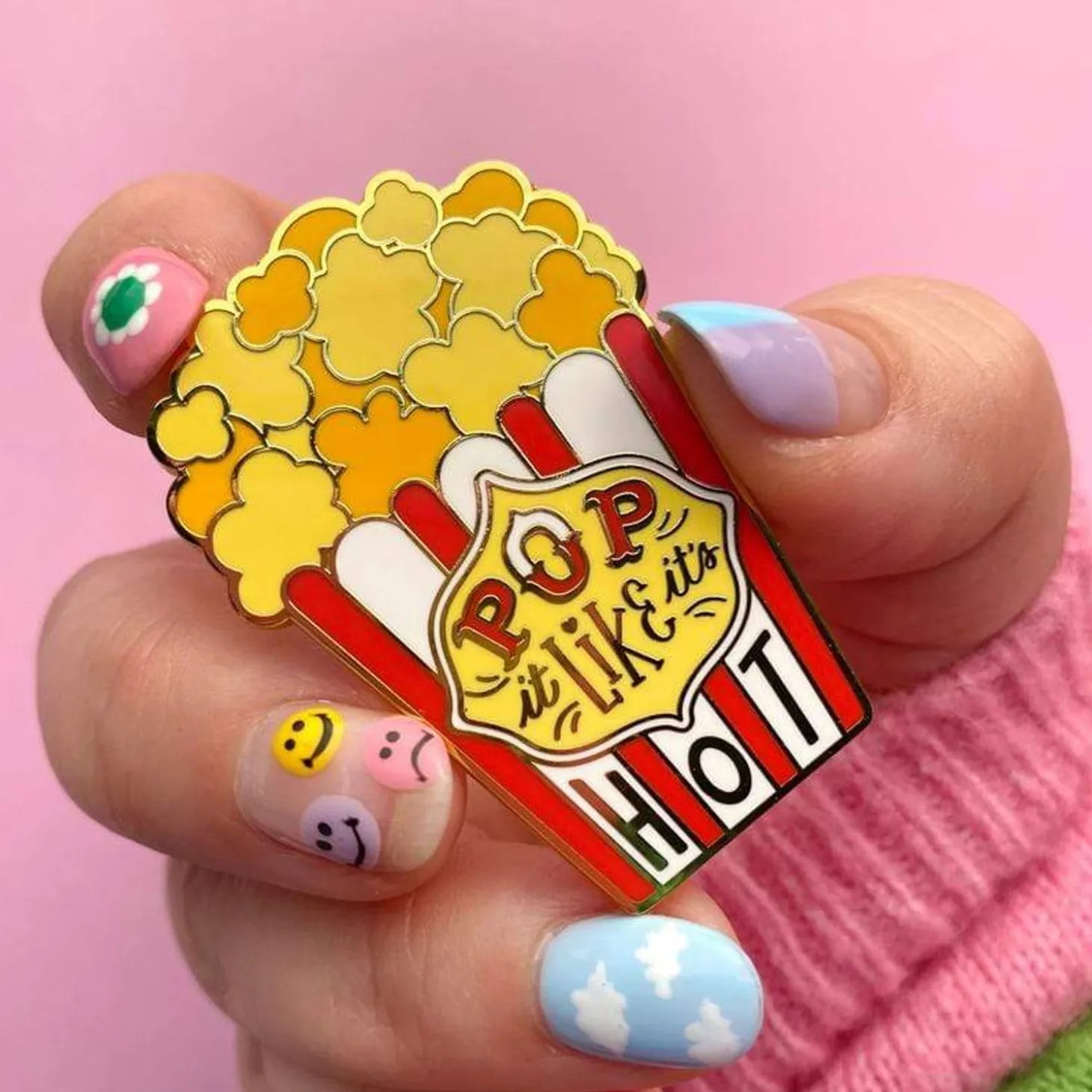 Pop It Like It'S Hot Enamel Pin
