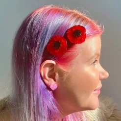 Poppy Field Hair Clips Set - 2 Piece