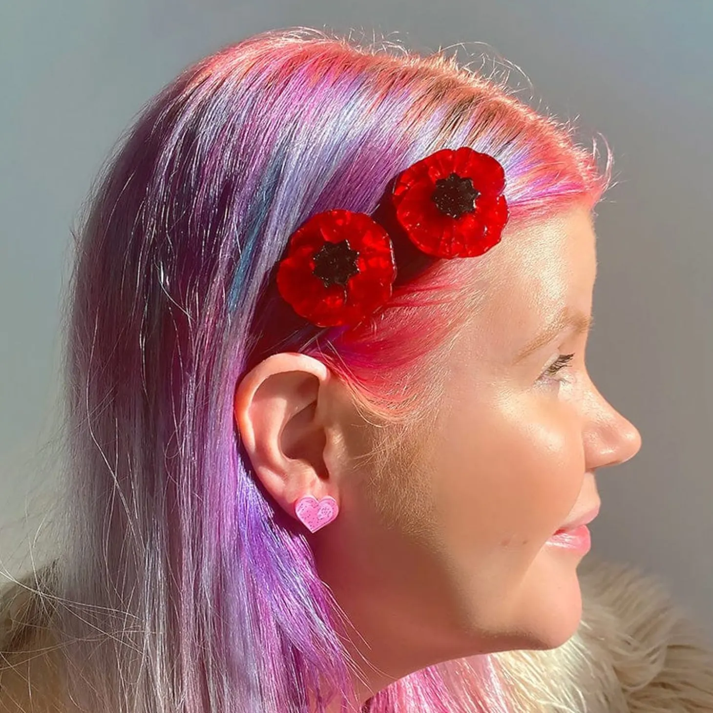Poppy Field Hair Clips Set - 2 Piece
