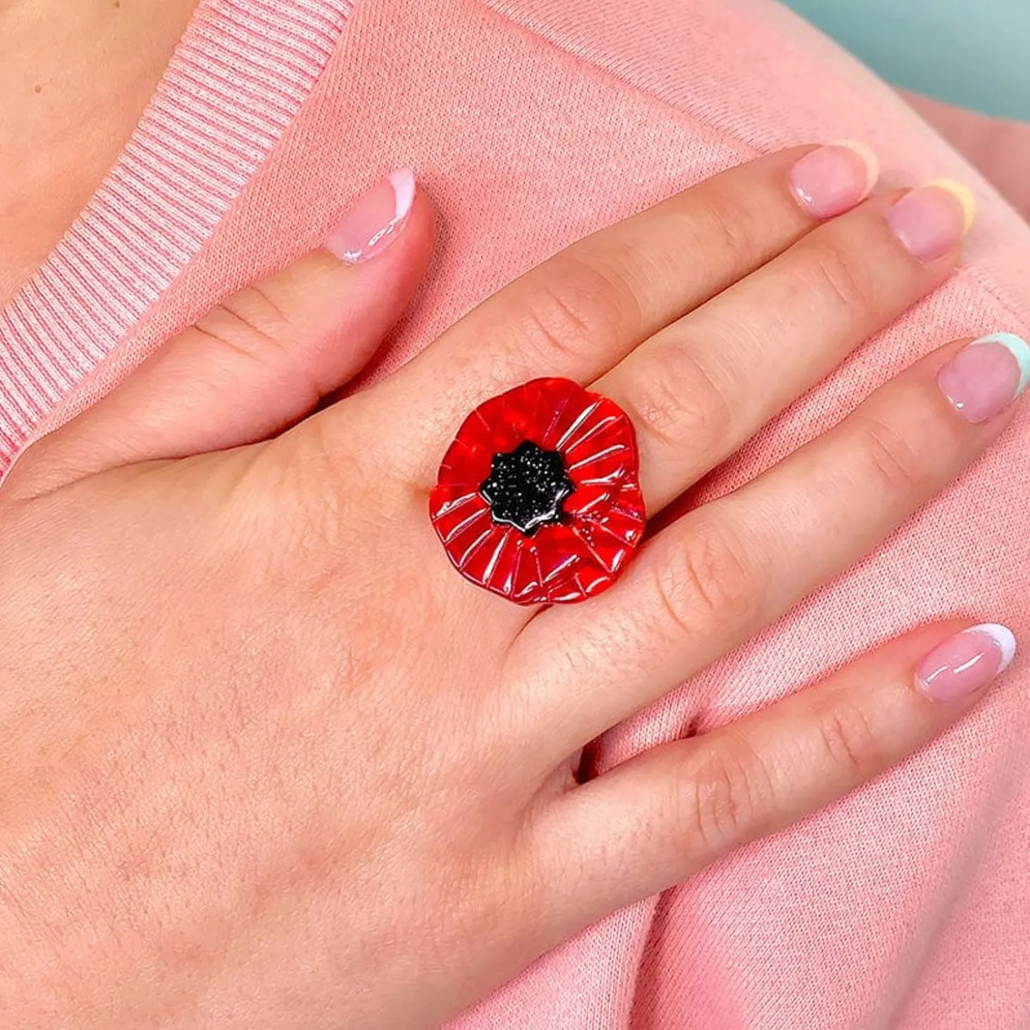 Poppy Field Statement Ring