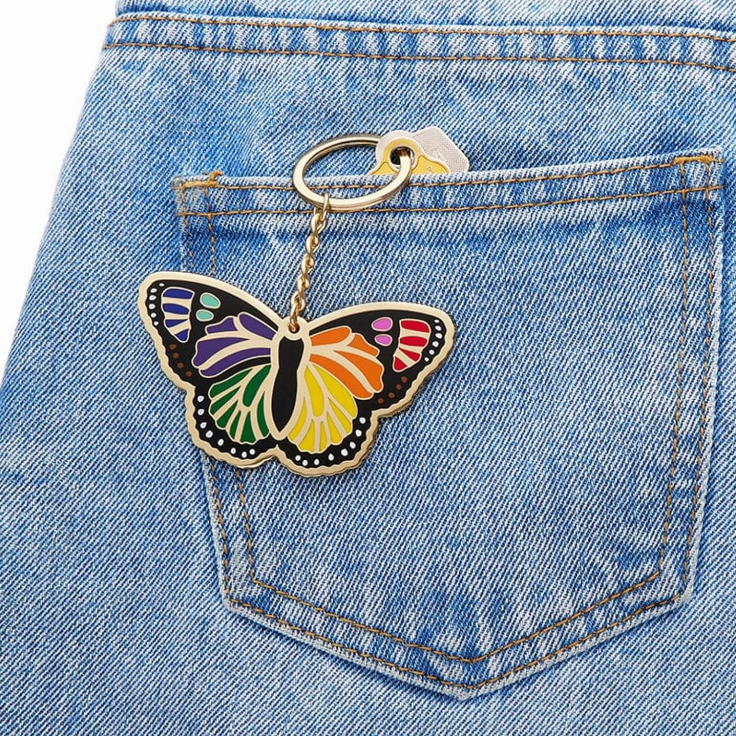 Prince Of Pride Butterfly Enamel Key Ring