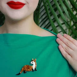 Prince Of The Prarie Black-Footed Ferret Brooch