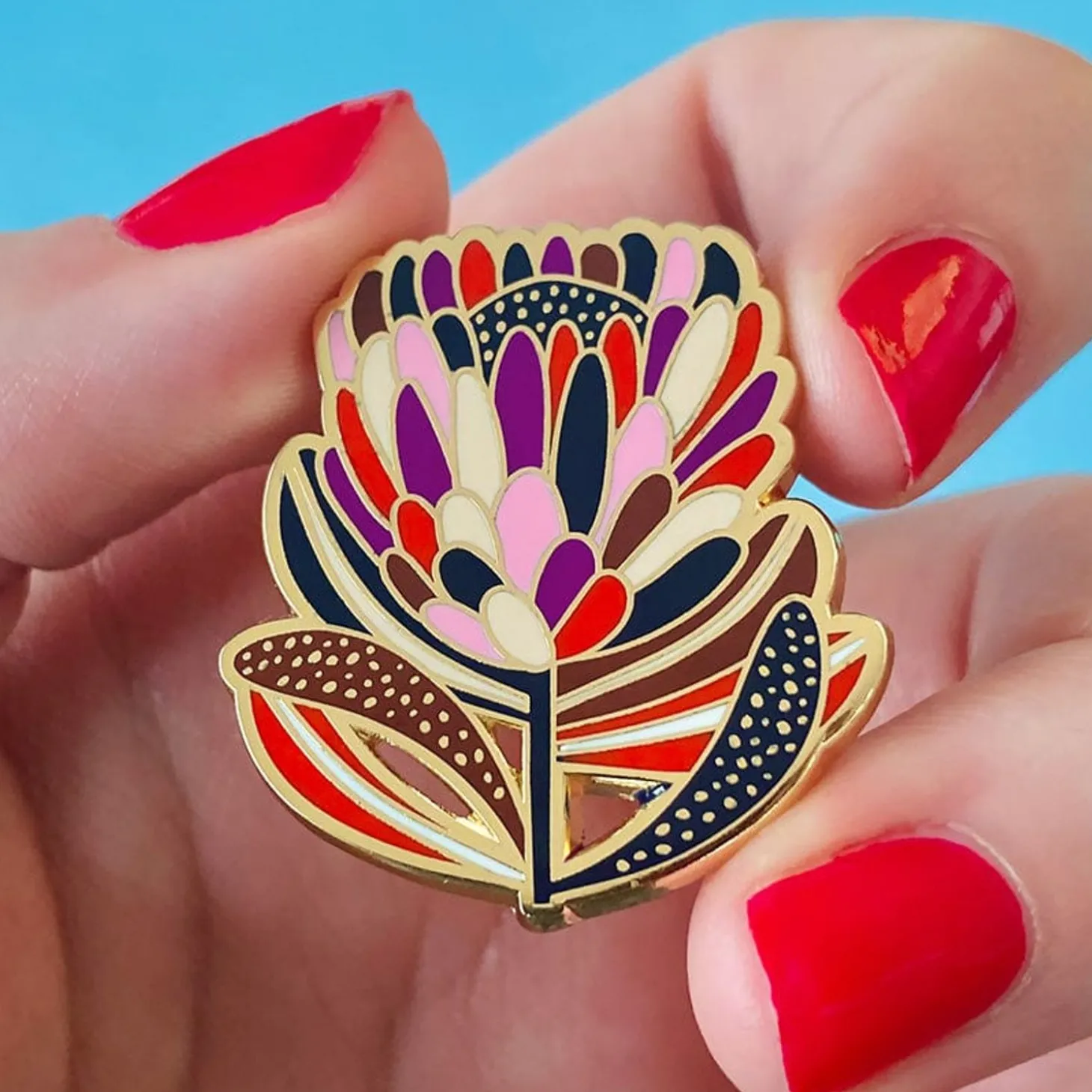 Protea In Bloom Enamel Pin