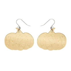 Pumpkin Magic Mirror Drop Earrings - Gold