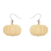 Pumpkin Mirror Drop Earrings - Gold