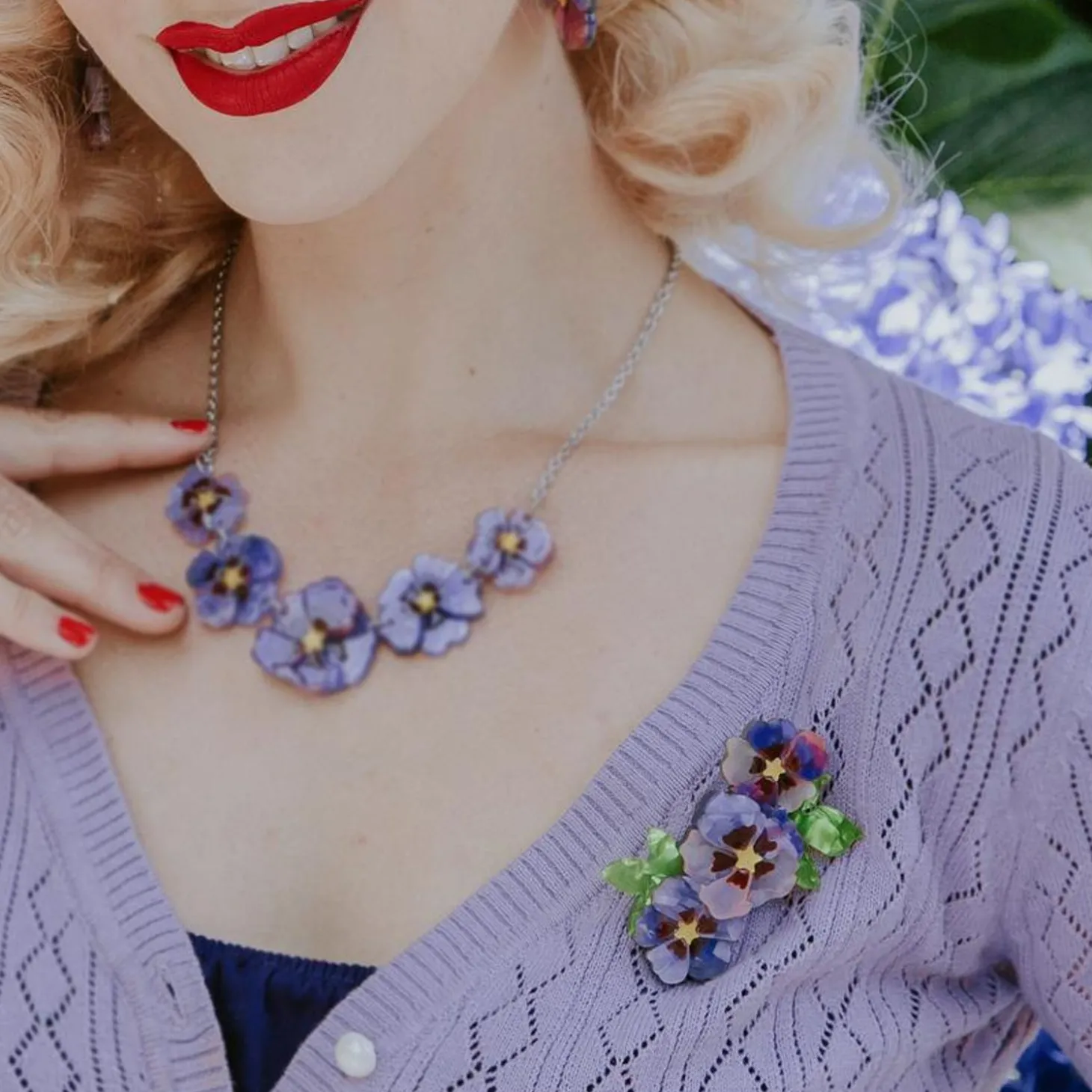 Purple Prose Brooch