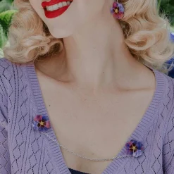 Purple Prose Cardigan Clips