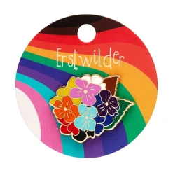 Rainbow Heartfelt Hydrangea Enamel Pin