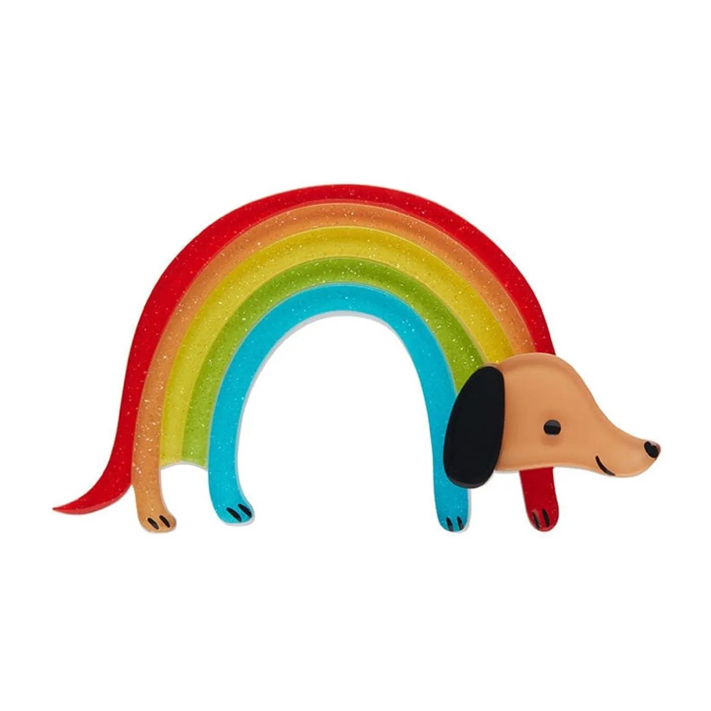 Rainbow Ruff Brooch