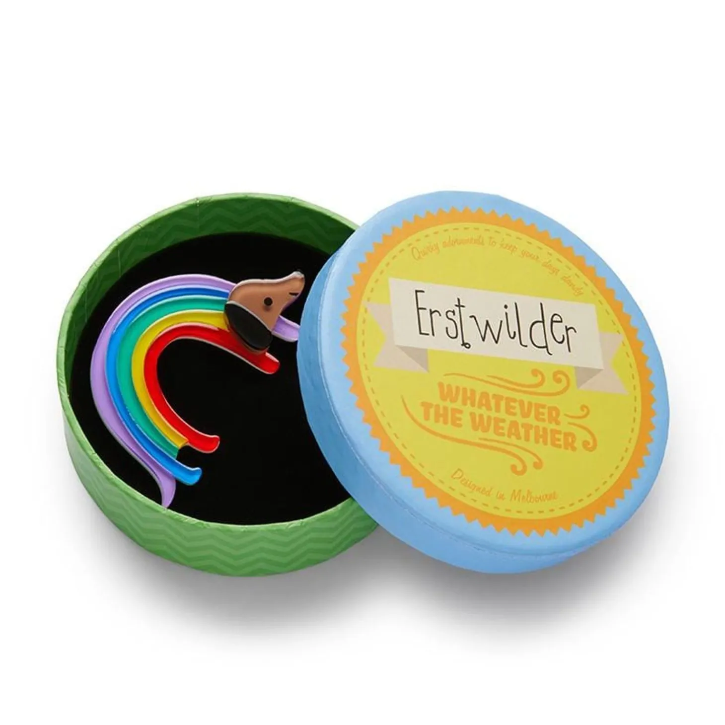 Rainbow Ruff Brooch