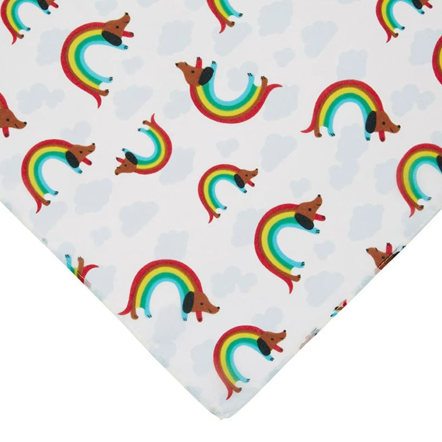 Rainbow Ruff Head Scarf White