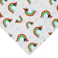 Rainbow Ruff Neck Scarf White