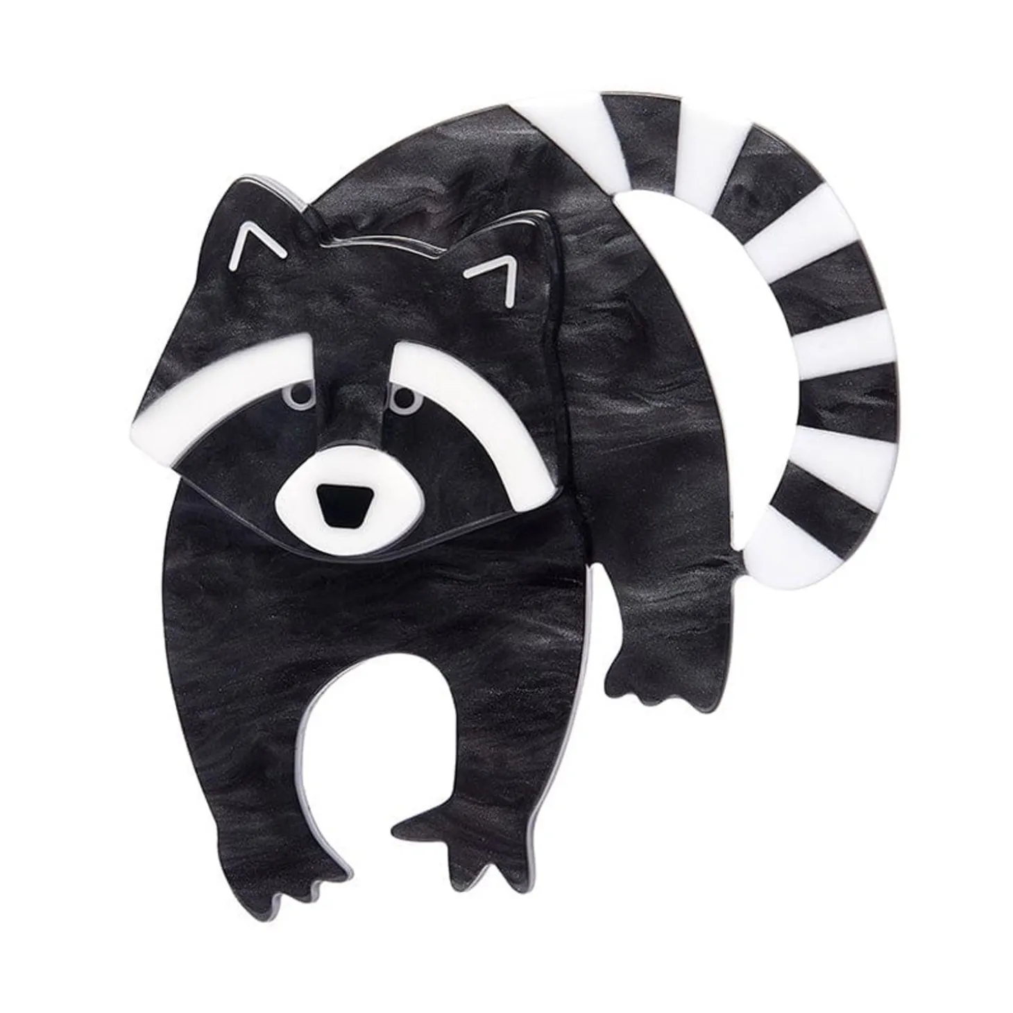 Randy Raccoon Brooch