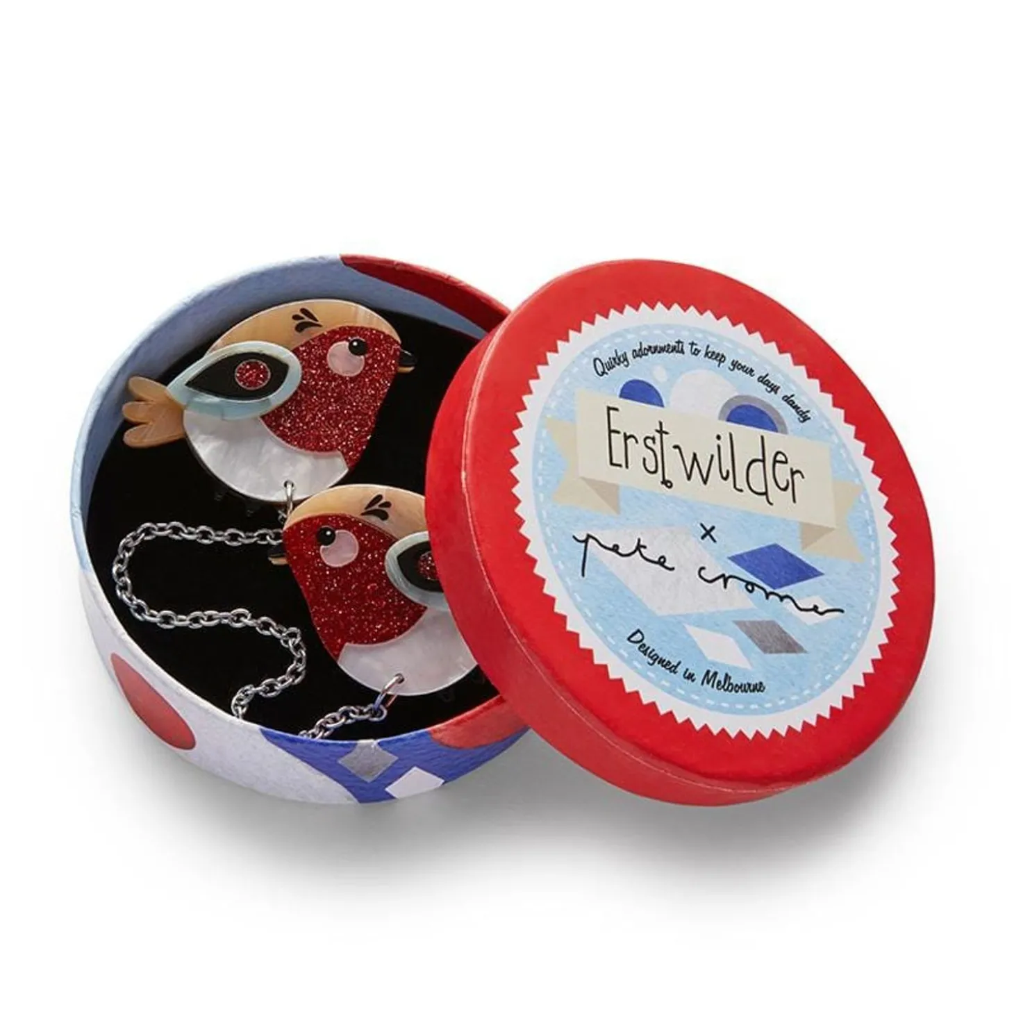 Red Robbin Cardigan Clips