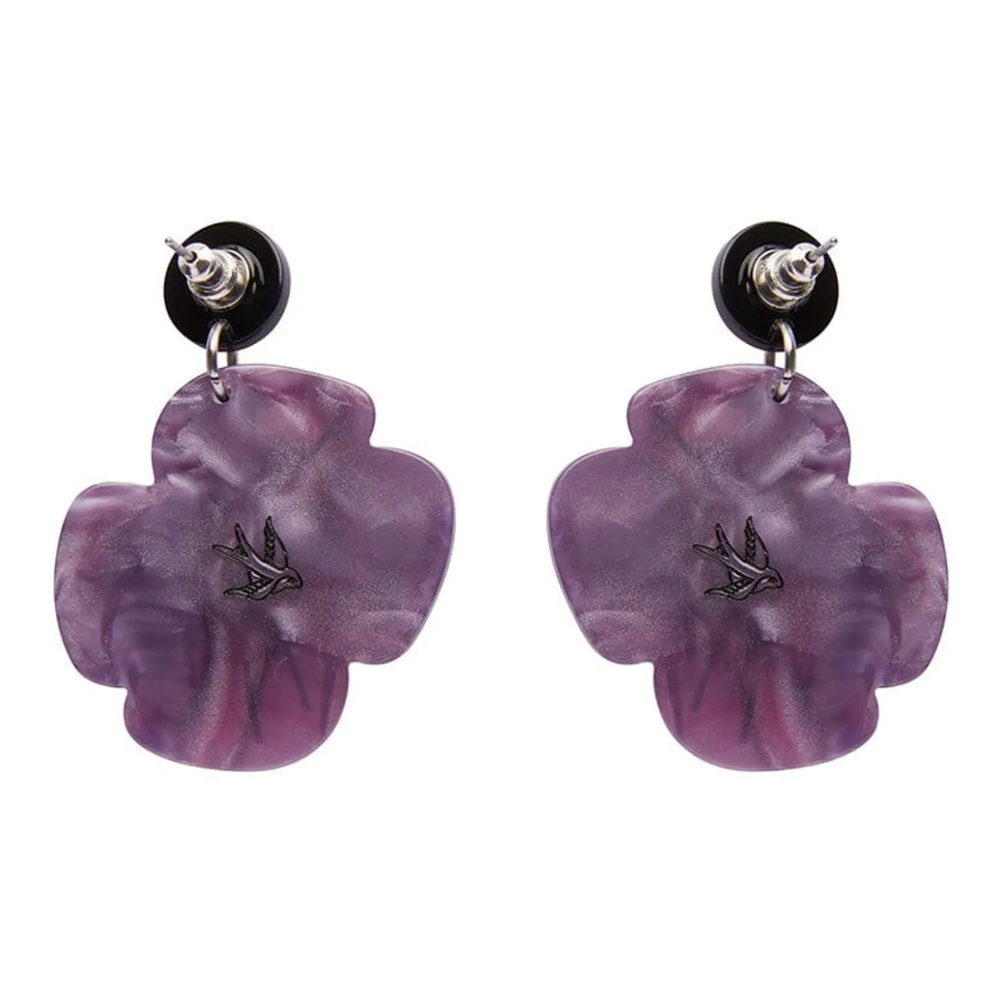 Remembrance Poppy Drop Earrings