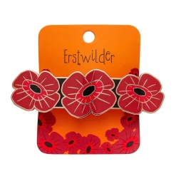 Remembrance Poppy Enamel Hair Barrette