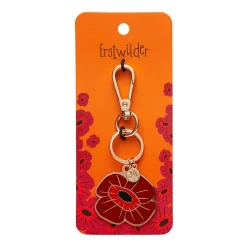 Remembrance Poppy Enamel Key Ring
