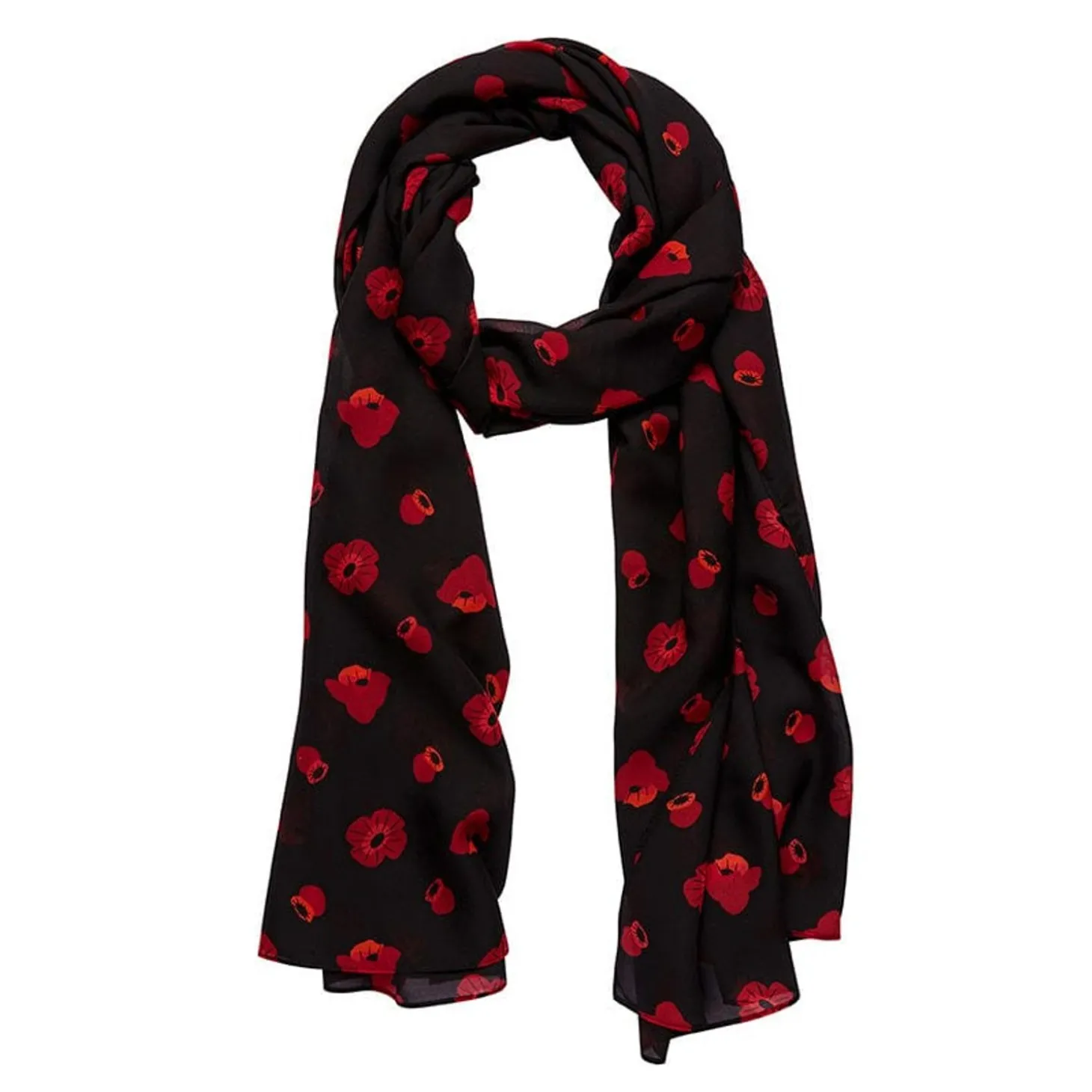 Remembrance Poppy Large Neck Scarf