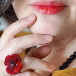 Remembrance Poppy Ring