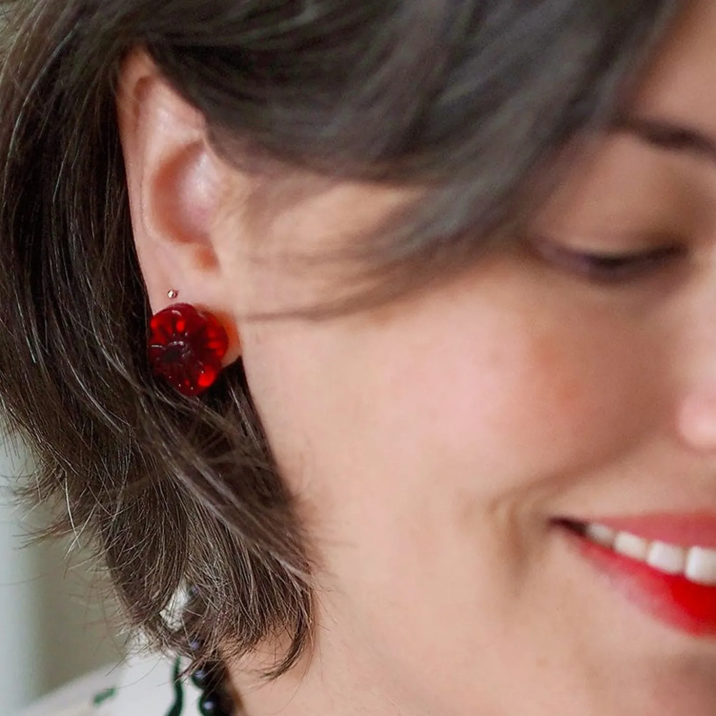 Remembrance Poppy Stud Earrings