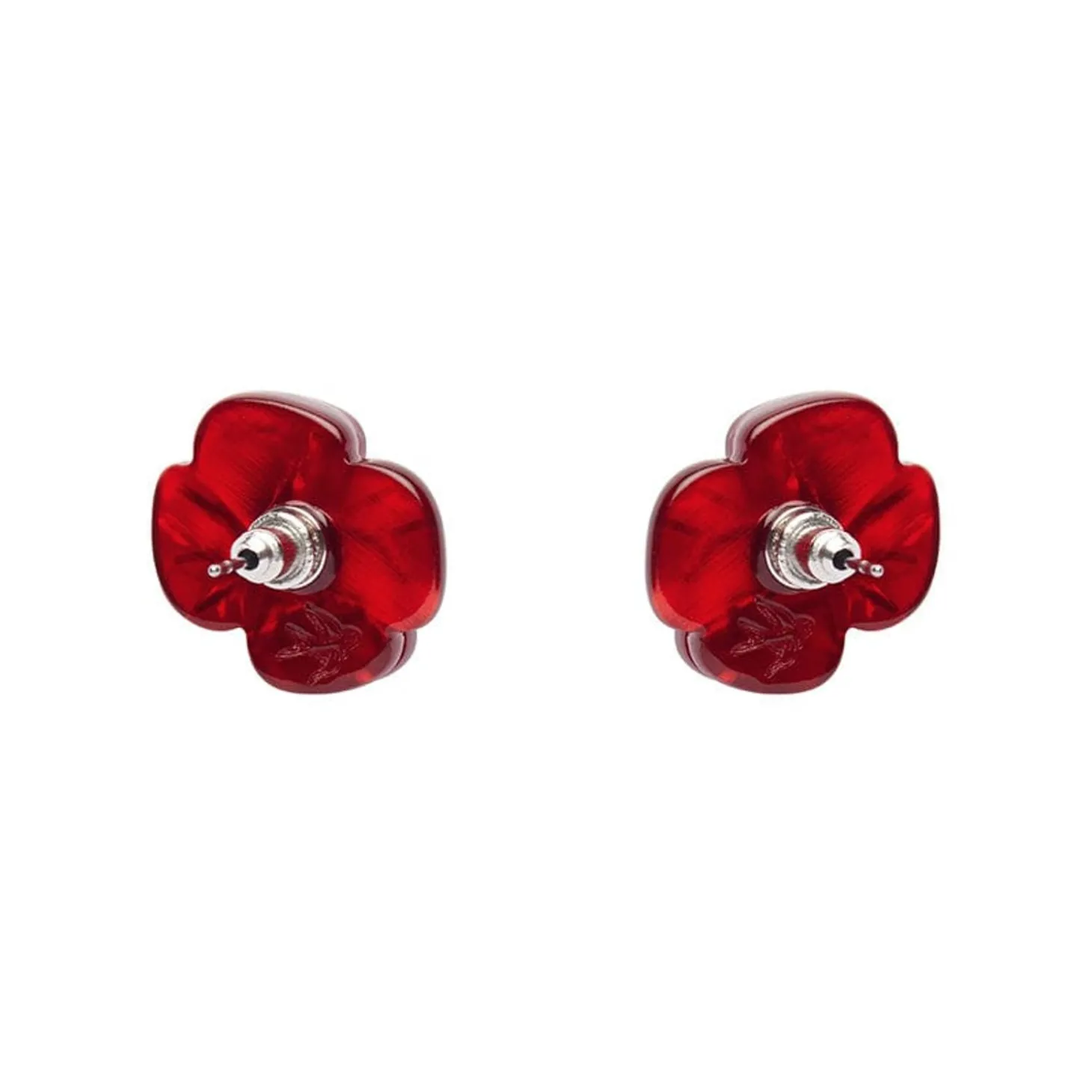 Remembrance Poppy Stud Earrings