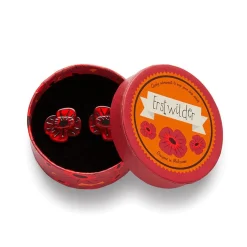 Remembrance Poppy Stud Earrings