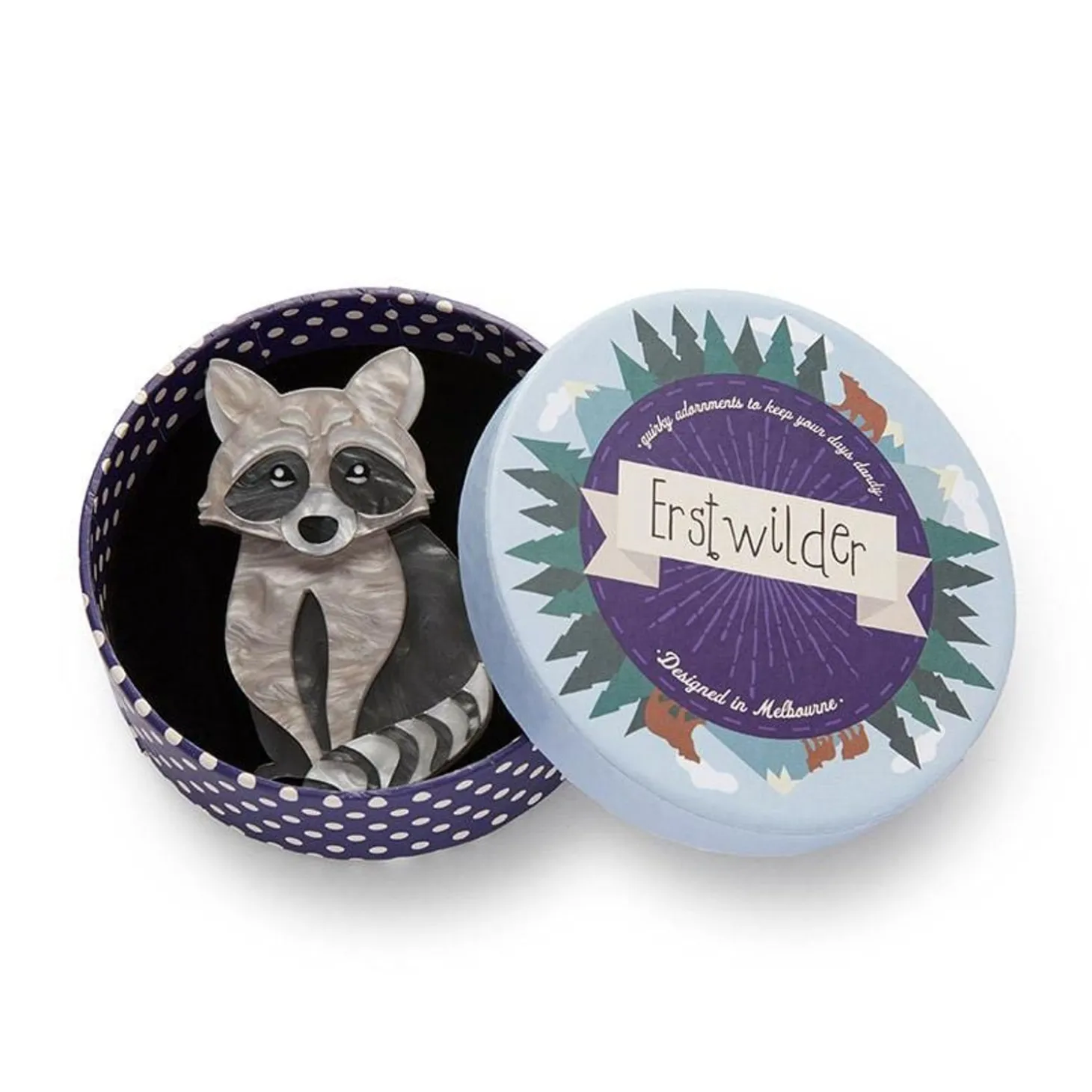 Rocket'S Riot Raccoon Brooch
