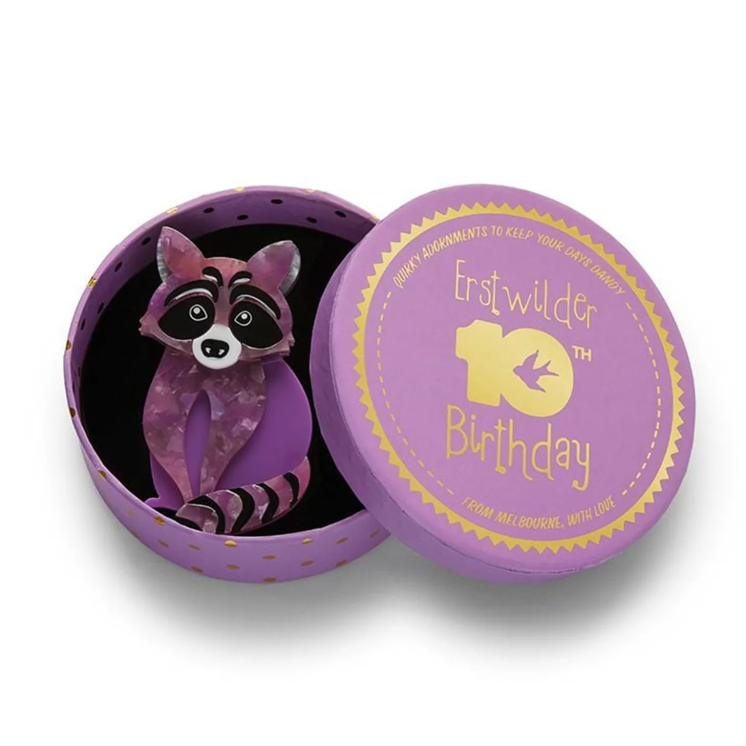 Rocket'S Riot Raccoon Brooch