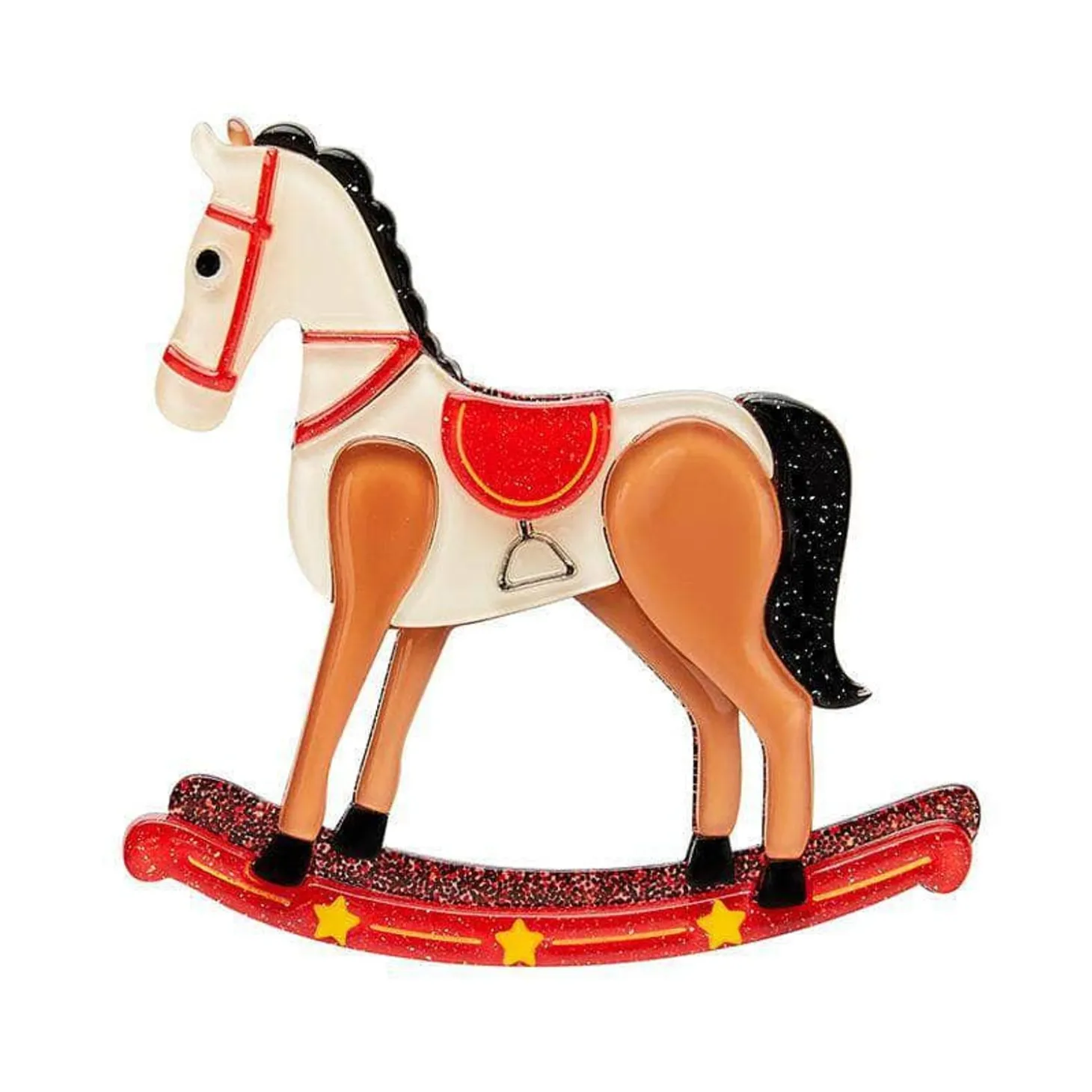 Rocking Reminiscence Horse Brooch