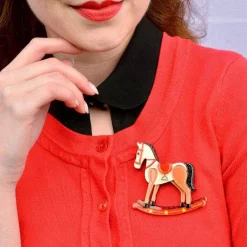 Rocking Reminiscence Horse Brooch