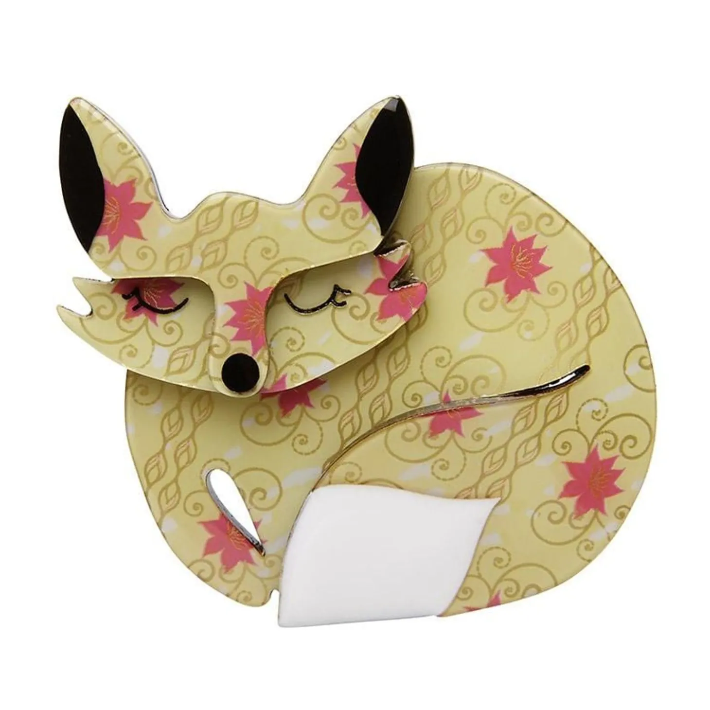 Sacha Sleeping Fox Brooch