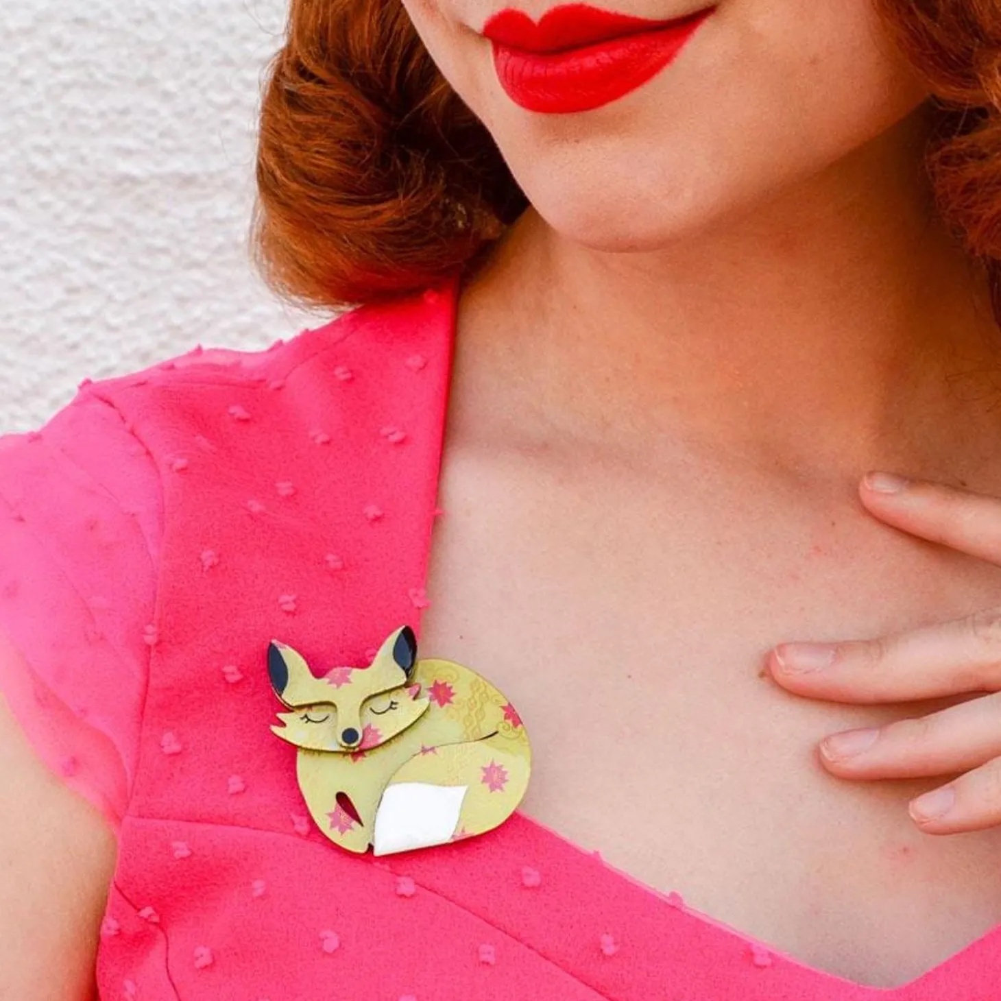 Sacha Sleeping Fox Brooch
