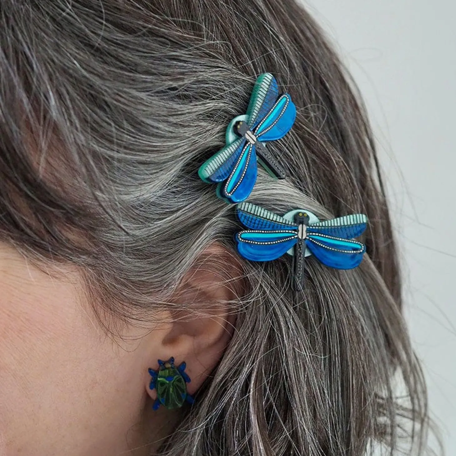 Sapphire Sky Dancer Hair Clips Set - 2 Piece