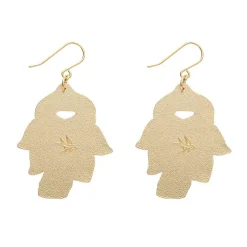 Scarf Souvenir Enamel Drop Earrings
