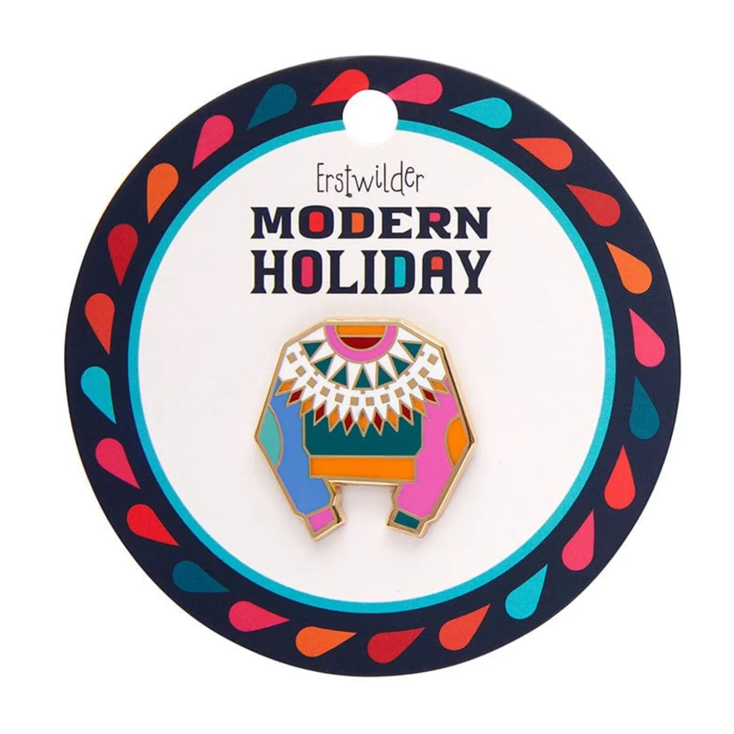 Seasonal Sweater Enamel Pin